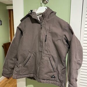 Women’s like new Ridegecut Sherpa lined hooded chore coat , medium